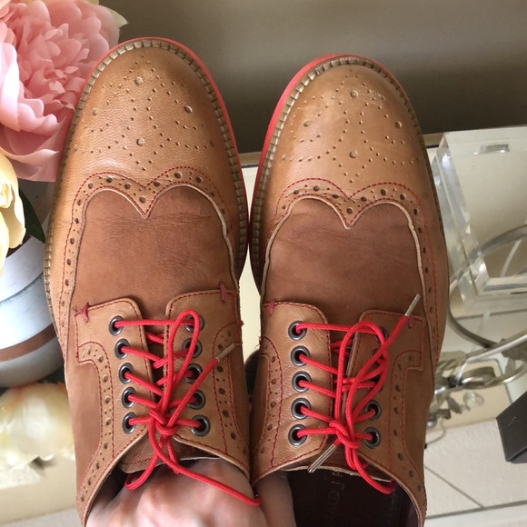 Donald J Pliner Mens Eveb Brown Wingtip Suade Oxford Red Soles Shoes - Picture 4 of 10